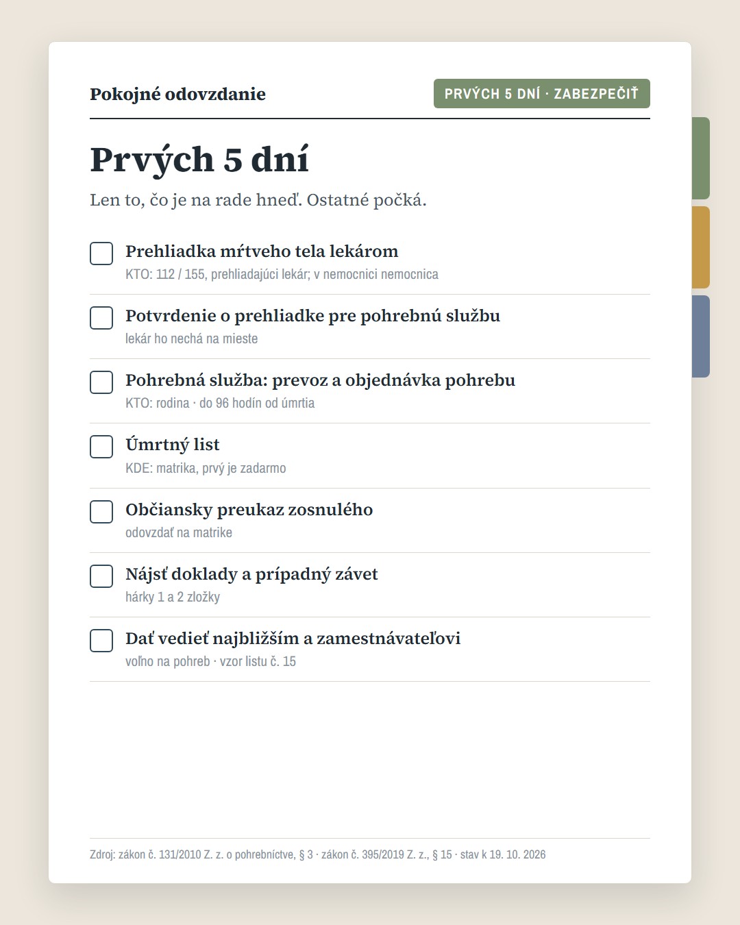 Pokojné odovzdanie · 3